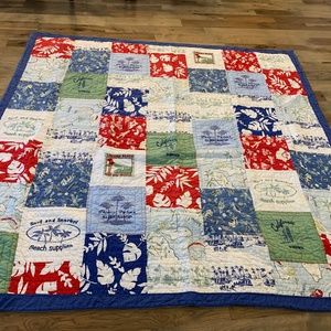 Pottery Barn surfer bedspread/quilt for twin bed